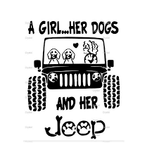 Download A Girl Her Dogs And Her Jeep Svg File Ready To Use By Craftycreations82 On Etsy Https Www Etsy Com Listing 572317402 A Girl He Jeep Stickers Jeep Jeep Decals