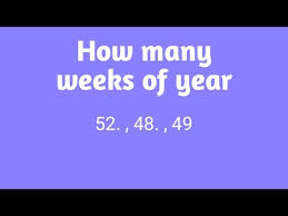 It is based on the amount of time it takes for the earth to rotate the sun. Weeks Of Year How Many Weeks In A Year How Can You Find Out Weeks Of Year Youtube