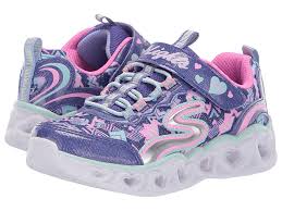 Skechers Kids Heart 20180l Lights Little Kid Big Kid Girl S Shoes Purple Multi Girls Shoes Kids Big Kids Skechers Kids