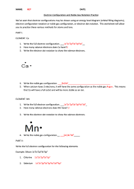 As long as you have your answers in order, an answer key can be a great and easy way to quickly check them off. Electron Configuration And Noble Gas Notation Practice Worksheet With Answers Printable Pdf Download