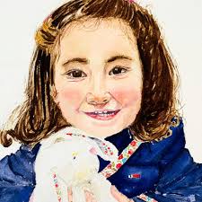 Hi! As you might have guessed by now, my daughter is my inspiration. Here's  another one of her portraits in watercolour. Thank you all so much for the  feedback and encouragement on