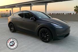 Tesla Model Y 3m Deep Matte Black Car Wrap Wrap Bullys Matte Black Cars Black Car Matte Cars