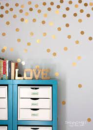 30 Home Decor Projects You Can Make With A Cricut Explore The Homes I Have Made Polka Dot Walls Polka Dot Wall Decals Gold Polka Dots Wall