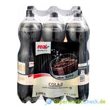 In einem liter cola sind 100 gramm zucker aufgelöst, soviel wie in 40 zuckerwürfeln. Real Quality Cola Z 6 X 1 5 L Pfandflaschen Ohne Zucker Nahrwerte Angebote Preise