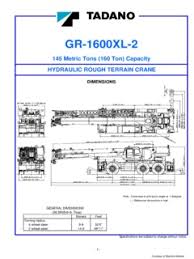 Tadano Gr 1600xl 2 Specifications Cranemarket