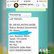 Jika korang tiada akaun maybank2u secara online korang patut daftar satu. Yby Reload Bayar Bil Air Kelantan Guna Whatsapp Jer Bil Facebook
