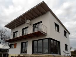 Einfamilienhaus Modern Holzhaus Pultdach Modern Balkon Modern Eckfenster Holzfassade Eckfenster Pultdach Modernes Holzhaus