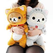 Nonbiri Neko Rilakkuma Huggable Plush Collection In 2021 Cute Stuffed Animals Kawaii Plush Kawaii Plushies