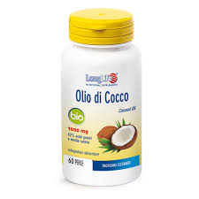 Olio di cocco extravergine, il grasso che fa bene alla salute: Olio Di Cocco Bio 1000mg 60 Prl Longlife