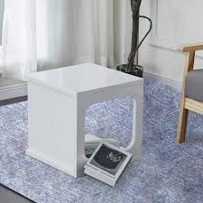 Put the fun in functional with cubes that work as a coffee table, side table or storage for any room in your home. Ofcasa 1 Pc White High Gloss Side Table Cube Coffee Table For Storage Small Space Bookcase Shelf End Lamp Table Buy Online In Turkey At Turkey Desertcart Com Productid 62754063