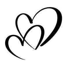 Two Lovers Heart Handmade Vector Calligraphy Decor For Greeting Card Mug Photo Overlays T Shirt P Heart Drawing Valentines Day Drawing Small Heart Tattoos