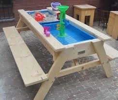 diy sandbox picnic table jardin pour enfants espaces de jeux exterieurs jeux enfant exterieur
