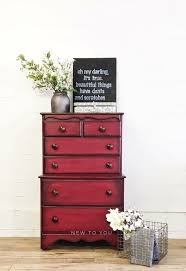 Painted In Annie Sloan Burgundy And Dark Glaze Applied Top Is Stained With Minwax D Annie Sloan Painted Furniture Bedroom Furniture Makeover Painted Furniture