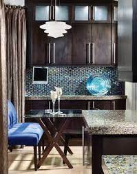 Dark kitchen in blue and brown. Pin On Dream Sweet Home
