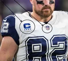 NFL 2017 SEASON DALLAS COWBOYS Jason Witten 4-STAR CAPTAIN PATCH + nfl TAB 