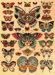 Pin By Jacqueline Vusca On Art Traditional Butterfly Tattoo Butterfly Tattoo Designs Flash Art