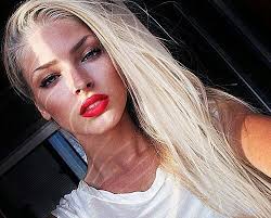 Alena Shishkova Blonde Hair Red Lips Hair Beauty Beautiful Makeup