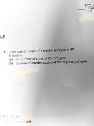 Therefore the number of sides of the regular polygon is 8. Its About Angles Of Properties Of Polygons It Says That Each Exterior Angle Of Ask Manytutors