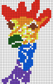 Alpha Friendship Bracelet Pattern 19557 Added By Missmando Giraffe Rainbow Colorful Abstract Crochet Giraffe Pattern Alpha Patterns Cross Stitch Designs