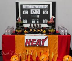 Birthday Ideas In Miami Miami Heat Basketball Birthday Party Ideas Photo 1 Of 14 Basketball Birthday Parties Ball Birthday Parties Basketball Theme Party