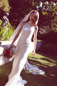 Lace High Neck Halter Sheath Wedding Dress David S Bridal Halter Wedding Dress High Neck Wedding Dress High Neck Lace Wedding Dress
