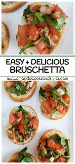 Tomato Mozzarella Basil Bruschetta Recipe Bruschetta Bruschetta Recipe Appetizer Recipes