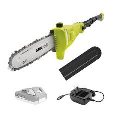Ideal for cutting overhanging limbs and thin logs. Sun Joe Pole Saws Chainsaws The Home Depot