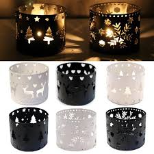 Christmas Metal Tea Light Candle Holders Christmas Reindeer Christmas Tree Snowflake Hollow Design Candle Holder Candlestick Novelty Home Party Decor Ornaments 1 Pack Walmart Com Walmart Com