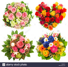 Je nach region hat er einen schön verzierten roten, blauen oder weißen mantel an und eine mütze auf. Vier Bunte Blumen Blumenstrauss Fur Geburtstag Hochzeit Muttertag Valentinstag Weihnachten Neujahr Rosen Anordnung Stockfotografie Alamy