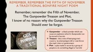 Bonfire Night Poem Remember The 5th Of November Ppt Poem And Worksheet