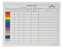 Two Arrows Puppy Whelping Charts For Record Keeping Great For Breeders Works Great For Recording And Tracking Data For Litters