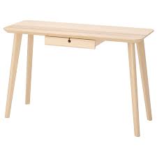 Lisabo Biurko Okleina Jesionowa 118x45 Cm Dowiedz Sie Wiecej Ikea Ikea Houten Tafel Houten Latten