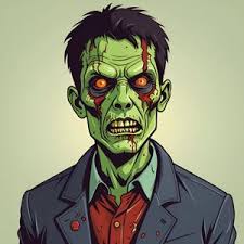 Watercolor Zombie Illustration