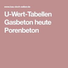 U Wert Tabellen Gasbeton Heute Porenbeton Porenbeton Gasbeton Poren