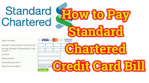 How To Pay Standard Chartered Credit Card Bill Online Through Other Bank Standard Chartered Bank
