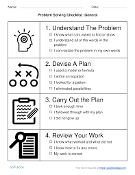 Problem Solving Checklist Udl Strategies Problem Solving Strategies Solving Word Problems Problem Solving
