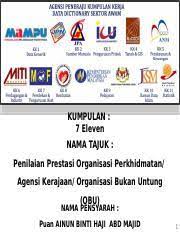 Di dalam organisasi juga diperlukan adanya semangat organisasi dan organisasi ditentukan oleh sistem yang ada dalam organisasi dan kualitas sang hal ini menunjukkan bahwa dalam stuktur organisasi sekolah, kepala sekolah bersama para guru merupakan orang yang paling bertanggung. Tajuk7 Obbu 7 Eleven Draf3 Edited Pptx Kumpulan 7 Eleven Nama Tajuk Penilaian Prestasi Organisasi Perkhidmatan Agensi Kerajaan Organisasi Bukan Course Hero
