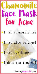 Diy Chamomile Tea Mask For Acne Treatment Beautymunsta Free Natural Beauty Hacks And More Chamomile Tea Coconut Oil Skin Care Chamomile Face Mask