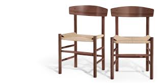 2 X Valder Dining Chairs Dark Stain Elm Dining Chairs Chair Eclectic Dining Room