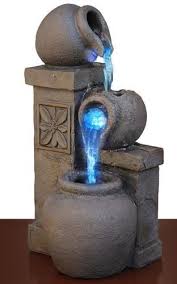 Led Fountain Rustic Vase Color Changing Tabletop Waterfall Water Desk Home Decor Indoor Water Fountains Rustic Vase Diy Water Fountain