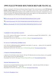 Professional pest control application equipment. 1995 Fleetwood Bounder Repair Manual Pages 1 2 Flip Pdf Download Fliphtml5