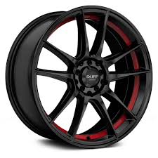Black And Red Wheels 18 Inch Ruff Racing R364 Satin Black With Red Undercut Wheel Rims Black Wheels Custom Wheels