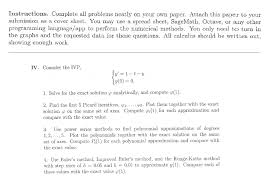 Solved Instructions Complete All Problems Neatly On Your Chegg Com