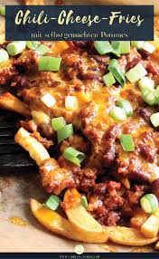 Deftige Chili Cheese Fries Rezept Gebackener Kase Rezepte Amerikanisches Essen