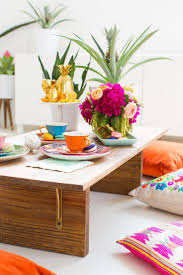 Floor Seating Idea Diy Floor Table Decor Diy By Sugar Cloth Diy Table Decor Diy Flooring Diy Furniture Projects