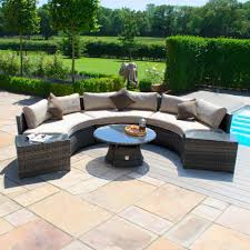 Outdoor sectionals fire pit sets curved sectional fire pit table hyde park outdoor furniture outdoor decor victorian fashion room interior. Half Moon Sofa Set Outdoor Living From Breeze Furniture Uk