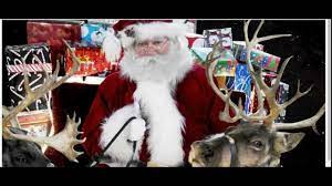 Displayed with a beard and red festive hat. Email Santa Youtube