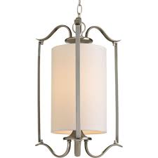 Progress Lighting Inspire Collection 1 Light Brushed Nickel Foyer Pendant Foyer Stairwell Op Pendant Light Fixtures Foyer Pendant Lighting Geometric Chandelier