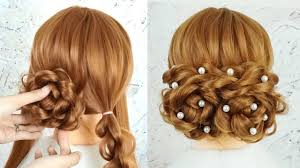 Simple, polished updos are the most popular wedding hair trend on pinterest for your wedding hair inspo board, we rounded up a few of our favorite celebrity hairstyles that fall under both the simple and polished categories. Simple Cute Hairstyle For Party Quick And Easy Wedding Guest Hairstyles Bridal Hair Tutorial Youtube