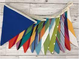 jumbo deckchair stripe canvas party garden seaside bunting ธง